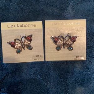 Liz Claiborne butterfly pin